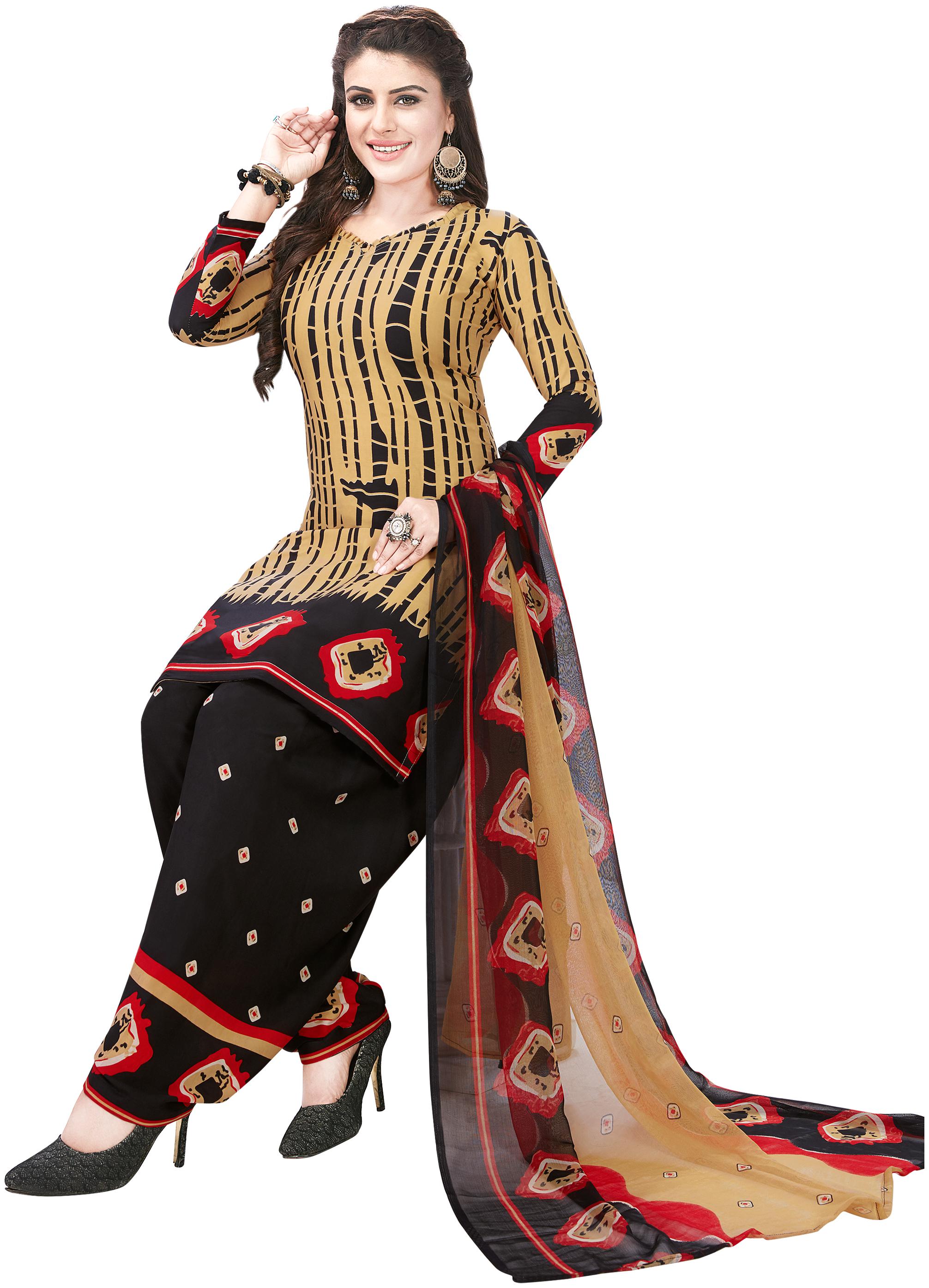 

Shree Jeen Mata Collection Crepe Dress Material