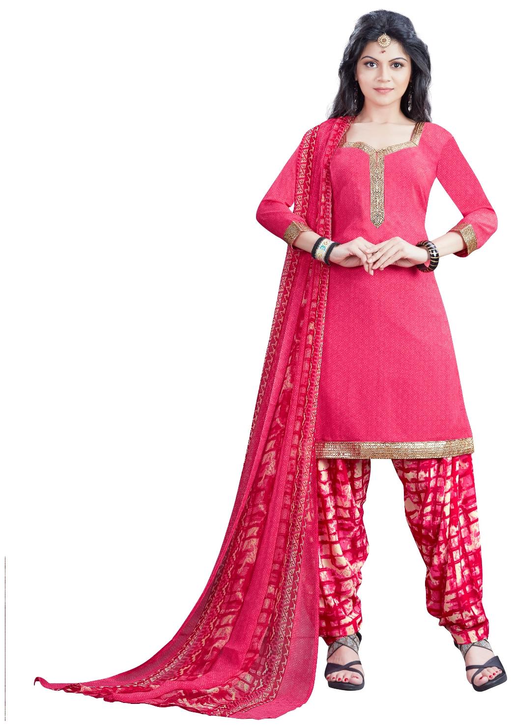 

Shree Jeen Mata Collection 2178 Light Pink Colour Synthettic Chudidar And Patiyala Dress Material