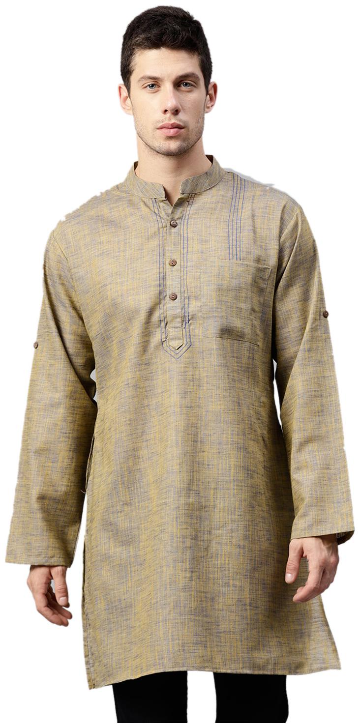 

Shree Men Beige Regular Fit Kurta