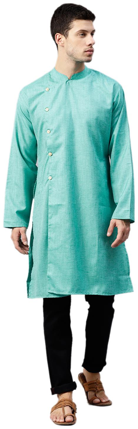 

Shree Men Turquoise Regular Fit Kurta