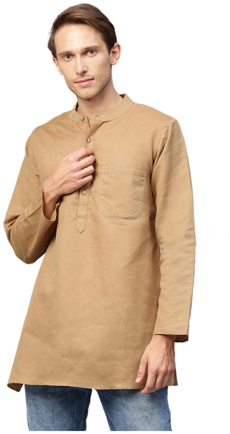

Shree Men Beige Regular Fit Kurta