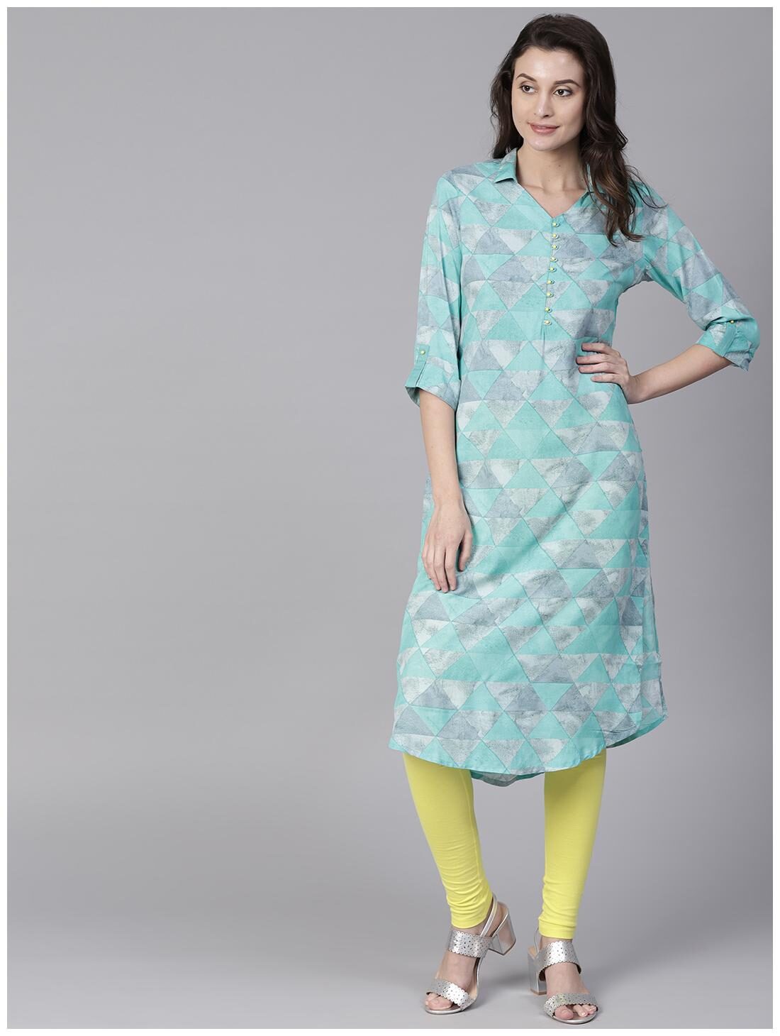 

Shree Rayon Printed Women Kurta - Blue