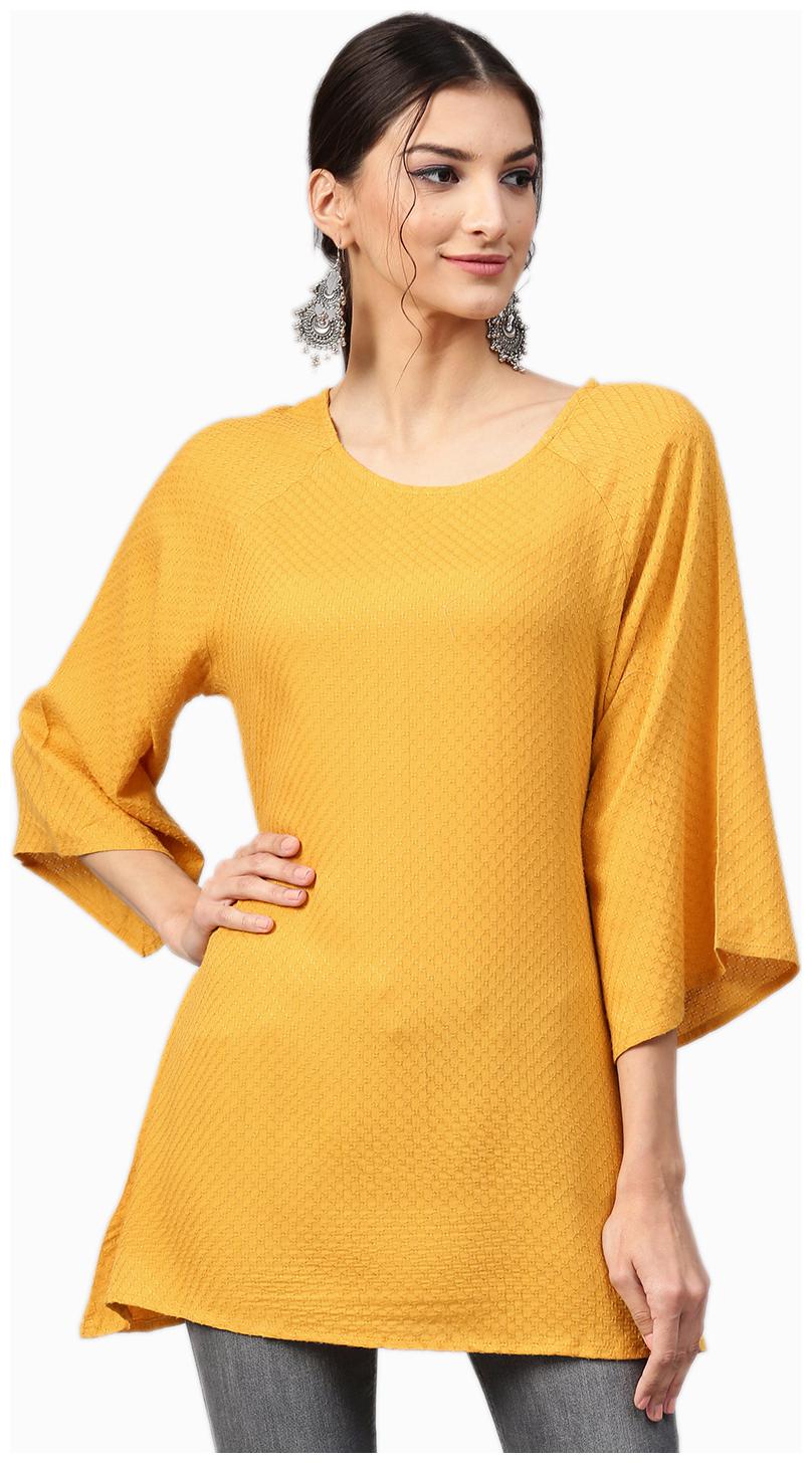 

Shree Women Printed Regular tunic - Yellow