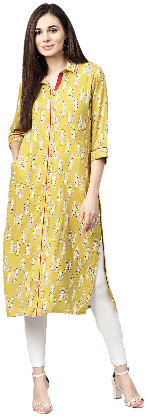 

Shree Rayon Printed Women Kurta - Green