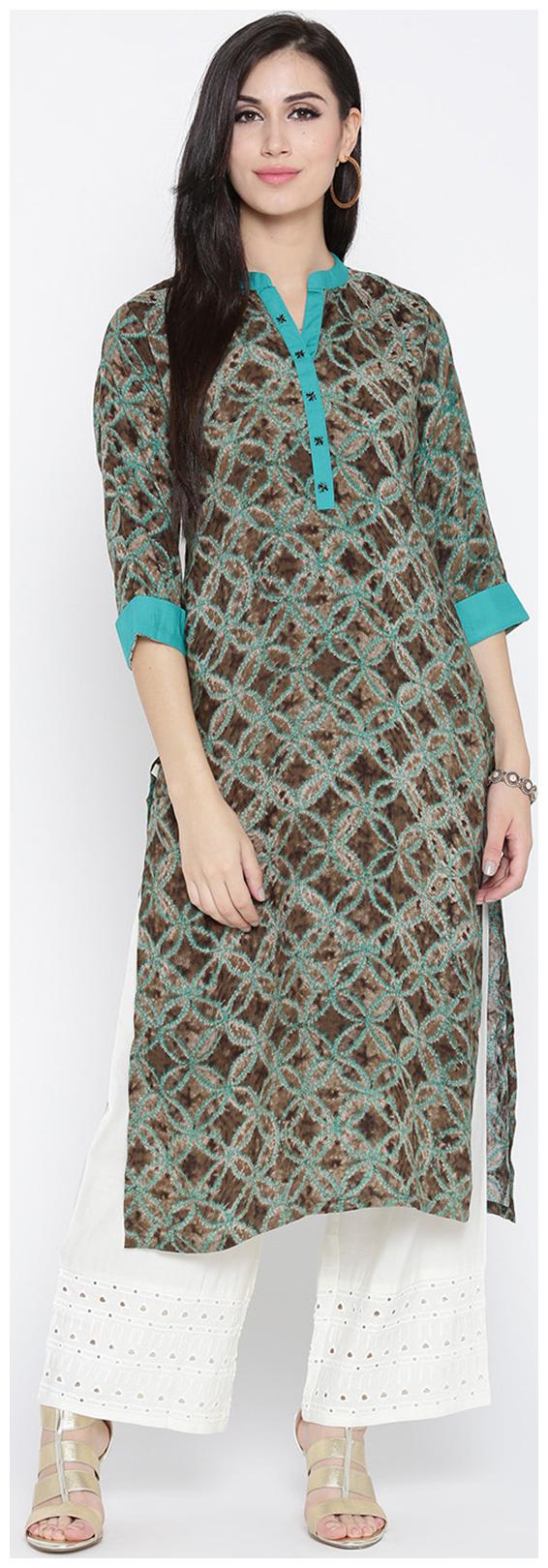 

Shree Rayon Printed Women Kurta - Green