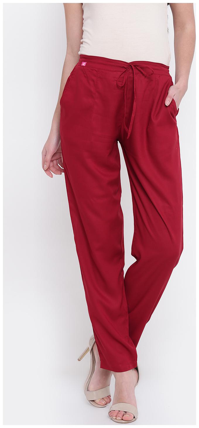 

Shree Women Red Regular fit Bootcut pants