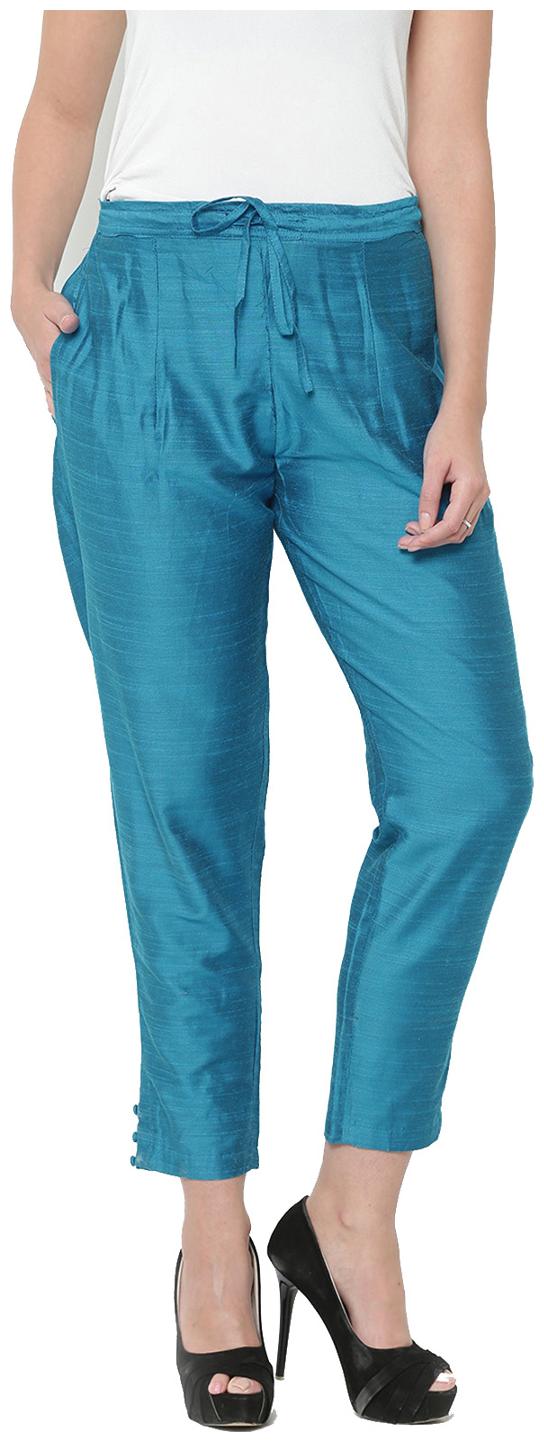 

Shree Women Blue Regular fit Regular trousers