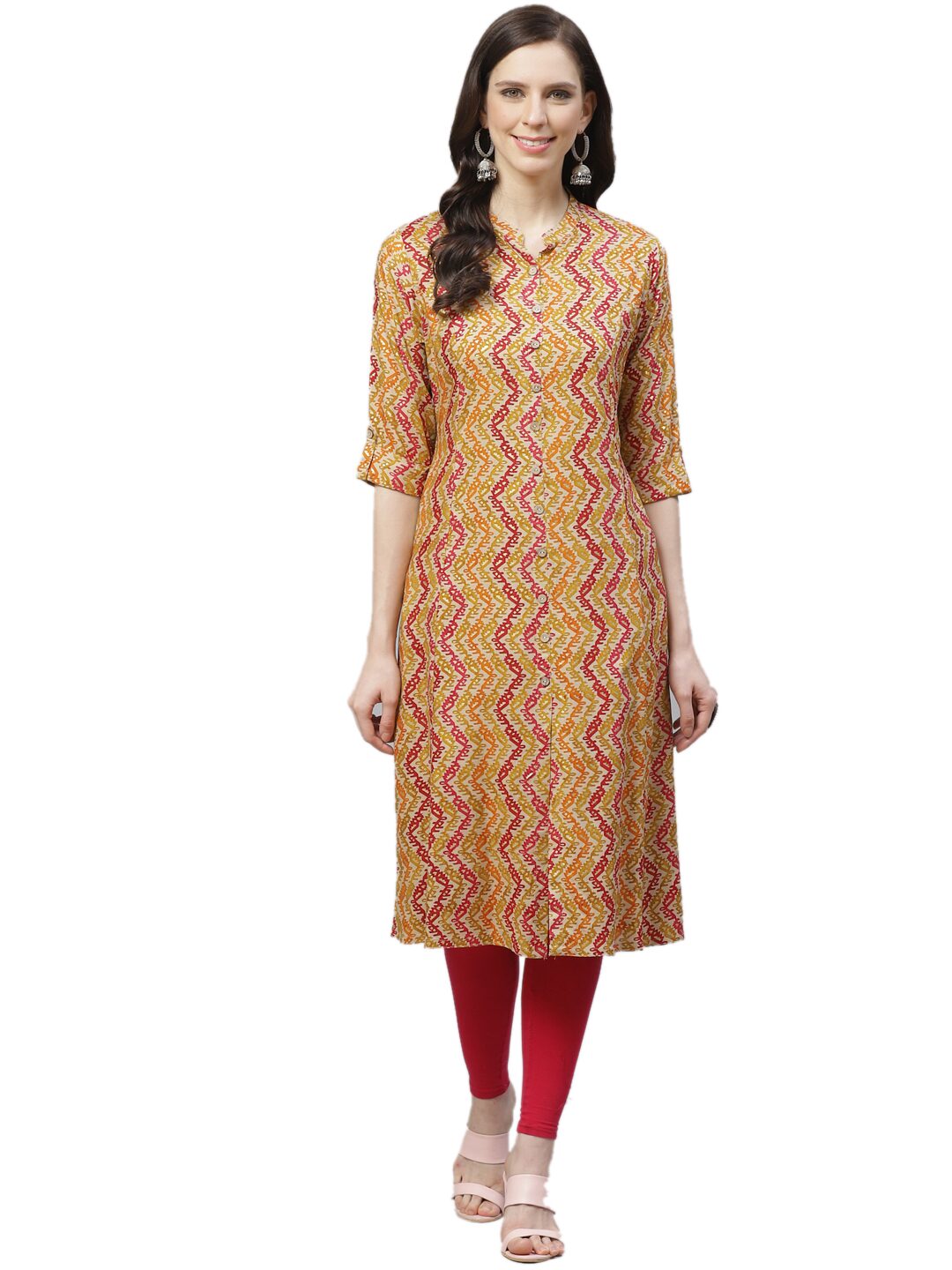 

Shree Women Multi Geometric Regular Kurta