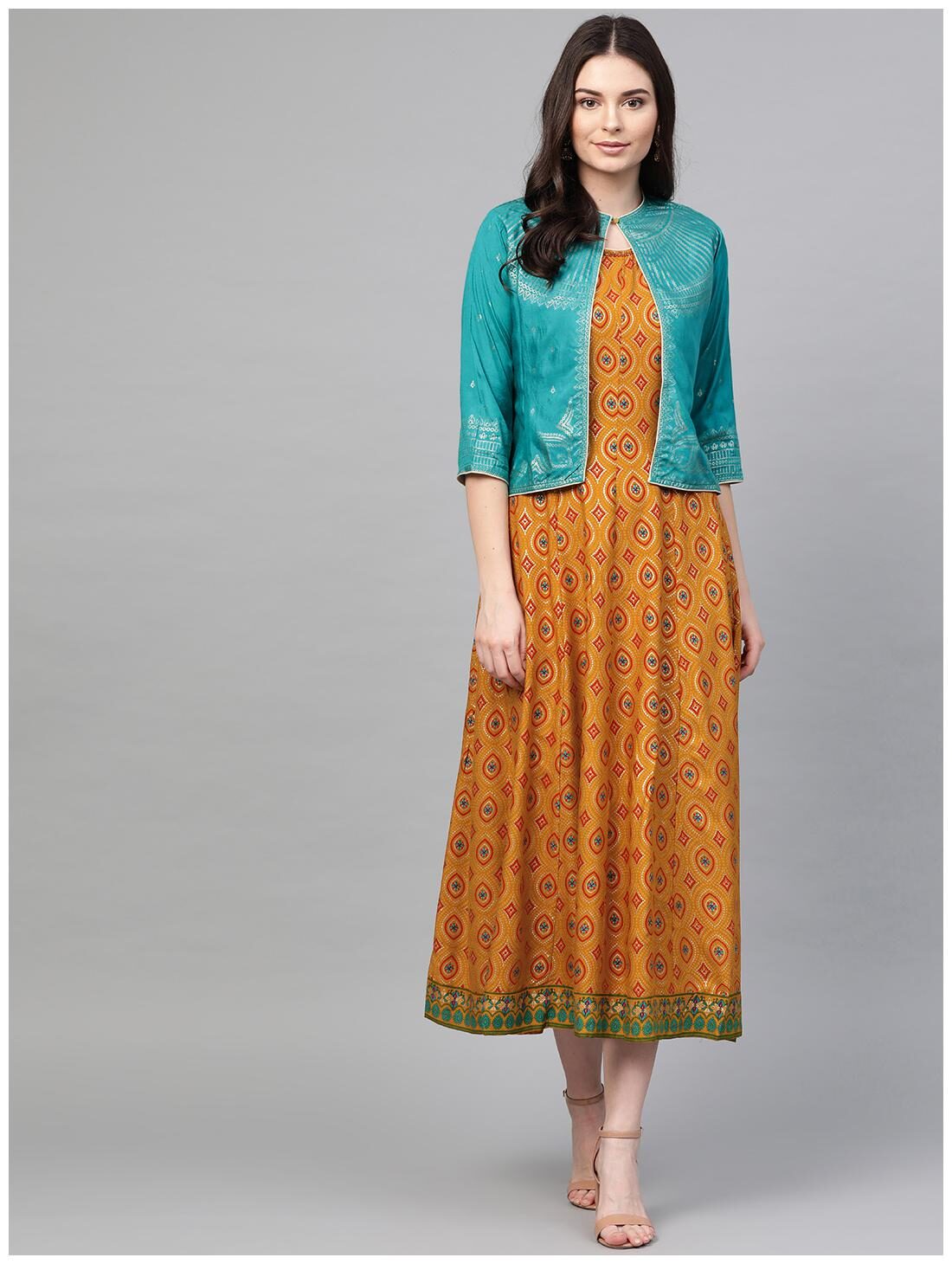 

Shree Women Yellow Kuri With Jacket