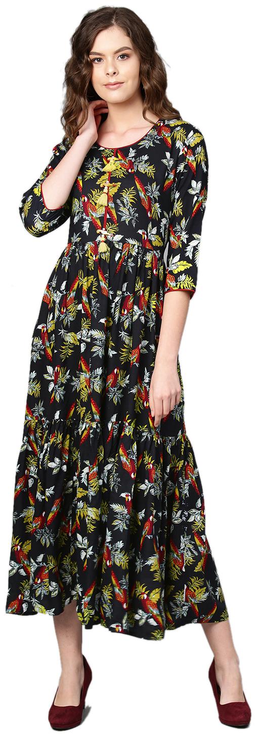 

Shree Women Black Rayon Dress