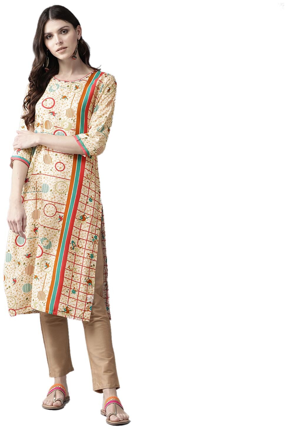 

Shree Women Multi Printed Straight Kurta