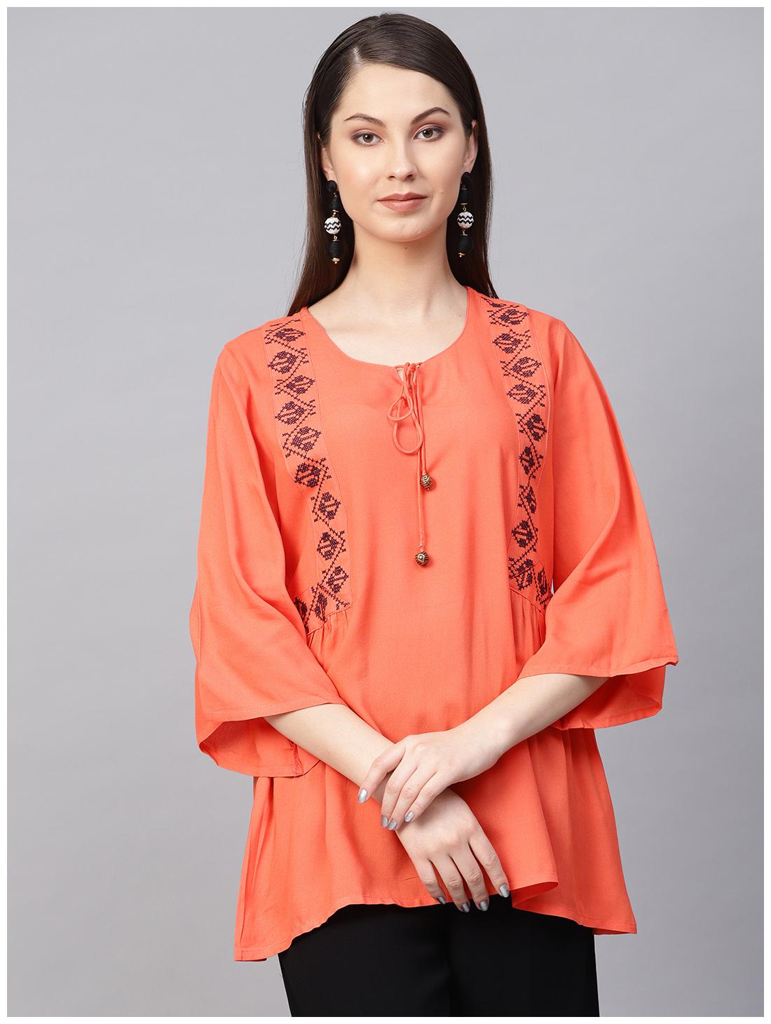 

Shree Women Embroidered Regular tunic - Pink
