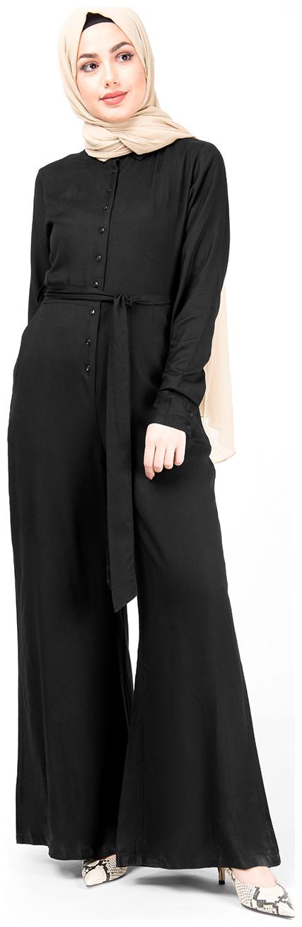 

SILK ROUTE LONDON Solid Jumpsuit - Black