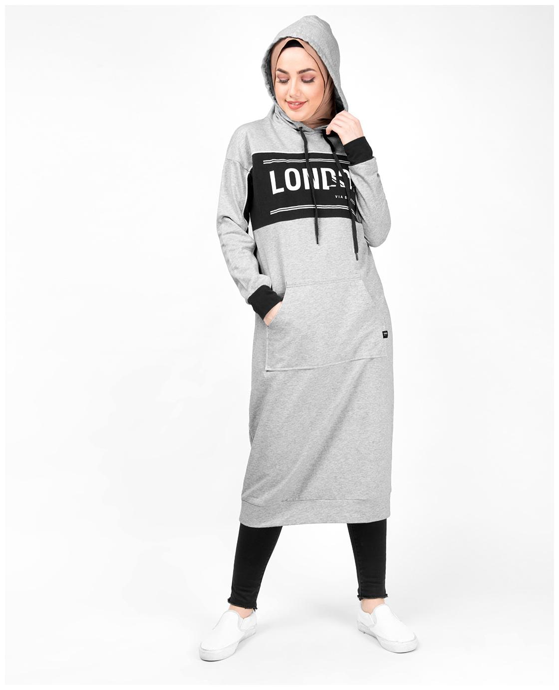 

SILK ROUTE LONDON Women Printed Hoodie - Grey
