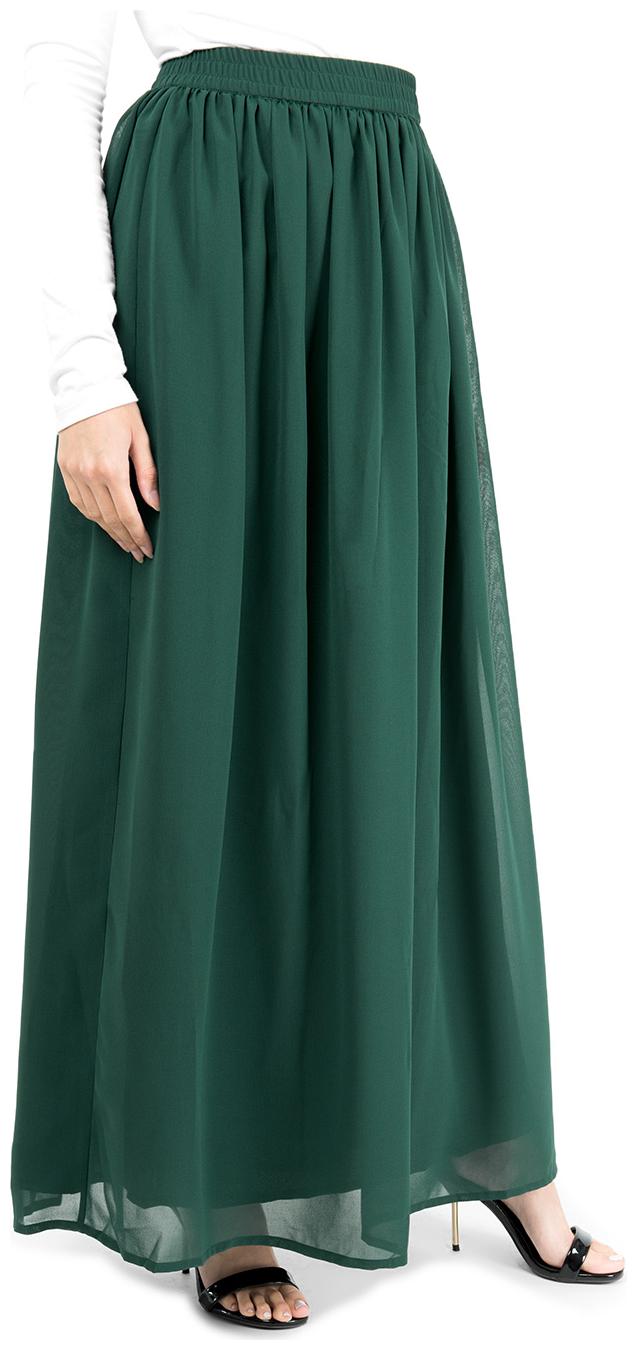 

SILK ROUTE LONDON Solid Flared skirt Maxi Skirt - Green