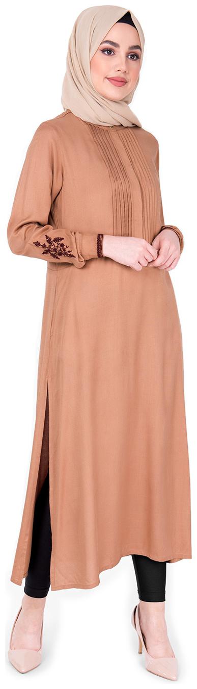 

SILK ROUTE LONDON Brown Solid Fit flare dress