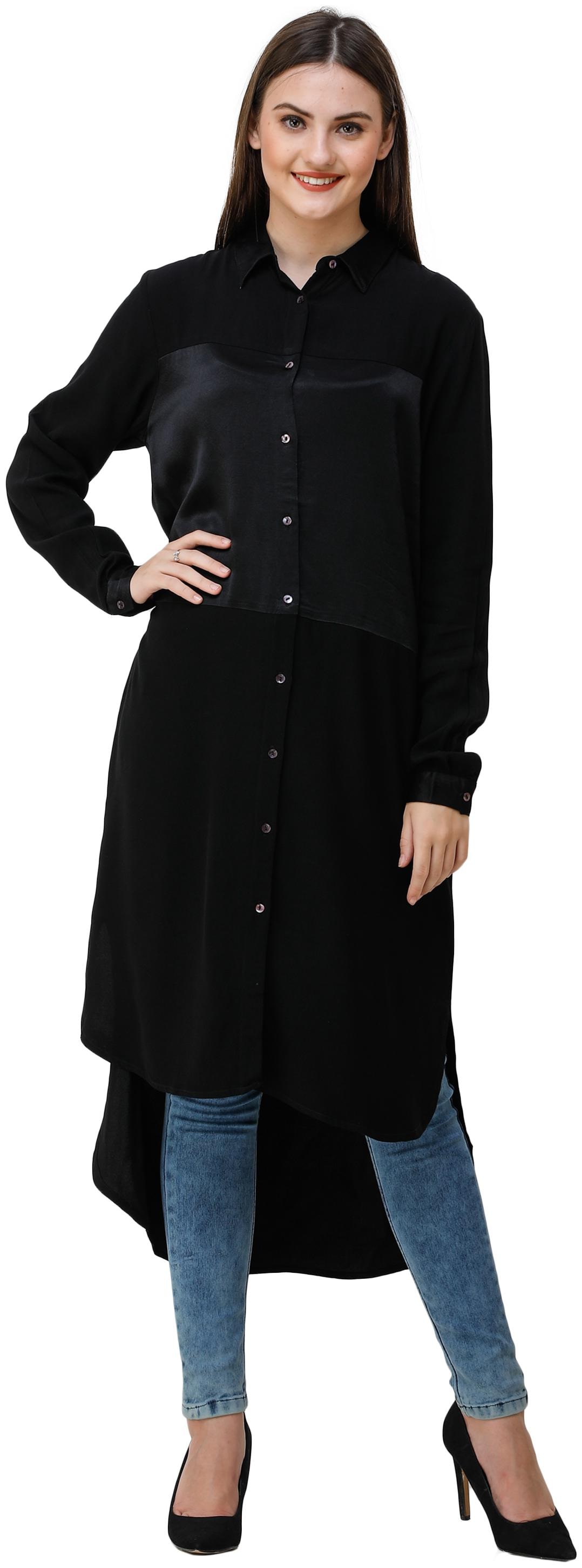 

SILK ROUTE LONDON Black Solid Fit flare dress