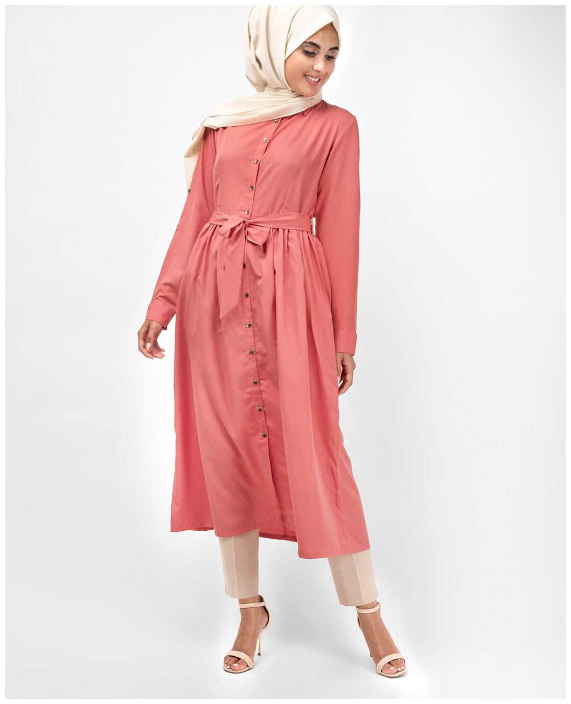 

SILK ROUTE LONDON Red Solid Shirt dress
