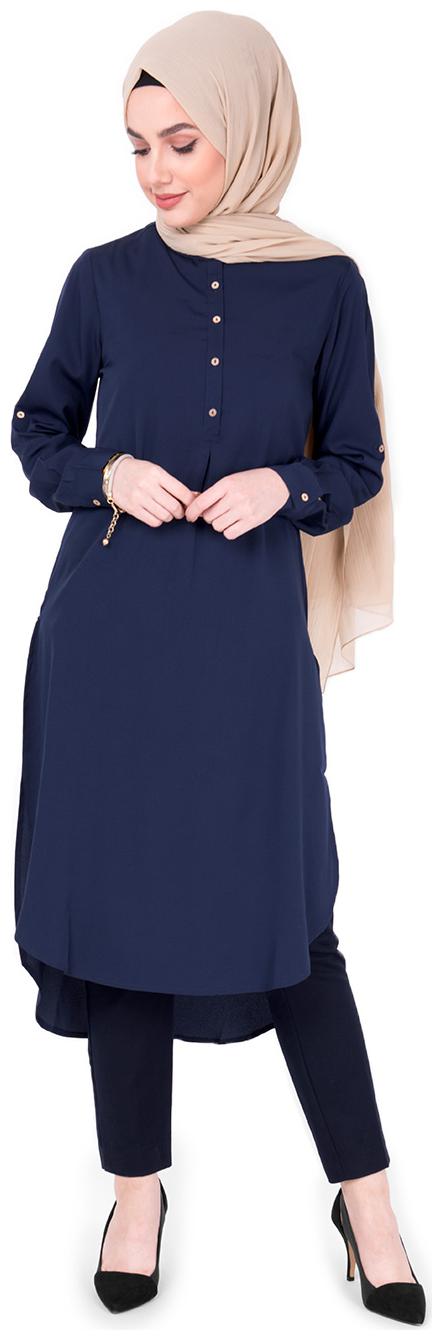 

SILK ROUTE LONDON Blue Solid Fit flare dress