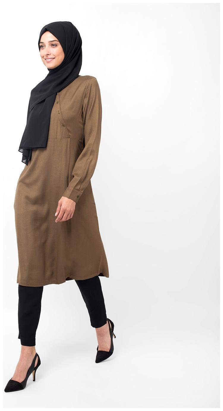 

SILK ROUTE LONDON Green Solid Fit flare dress