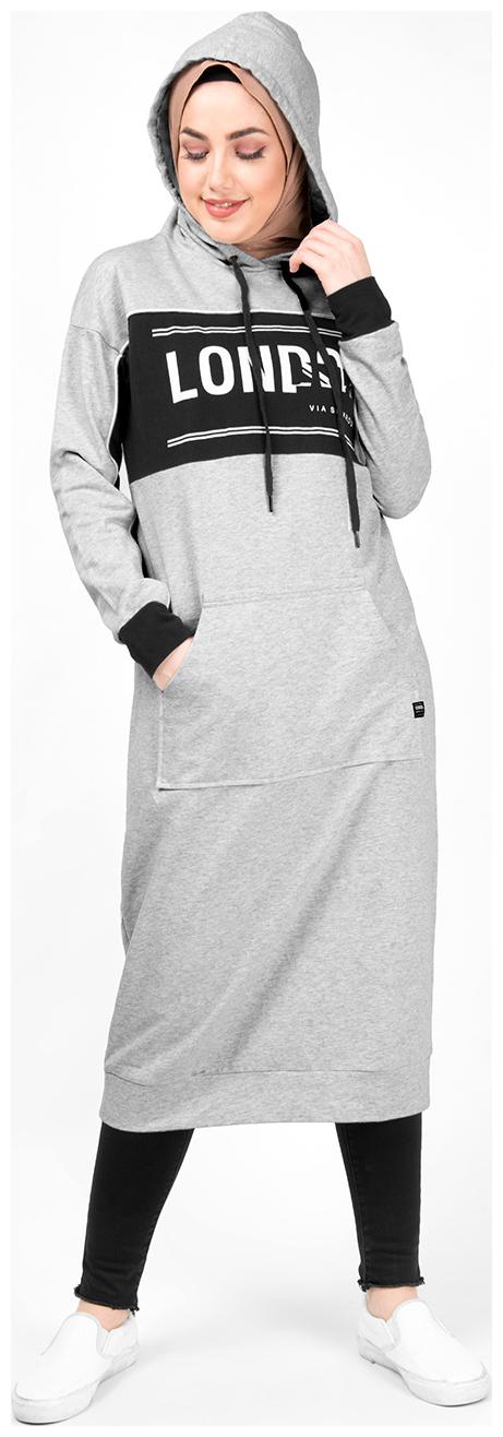 

SILK ROUTE LONDON Women Solid Hoodie - Grey