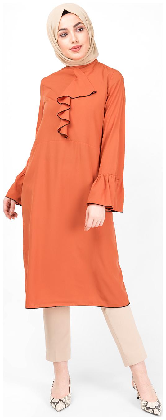 

SILK ROUTE LONDON Orange Solid Fit flare dress