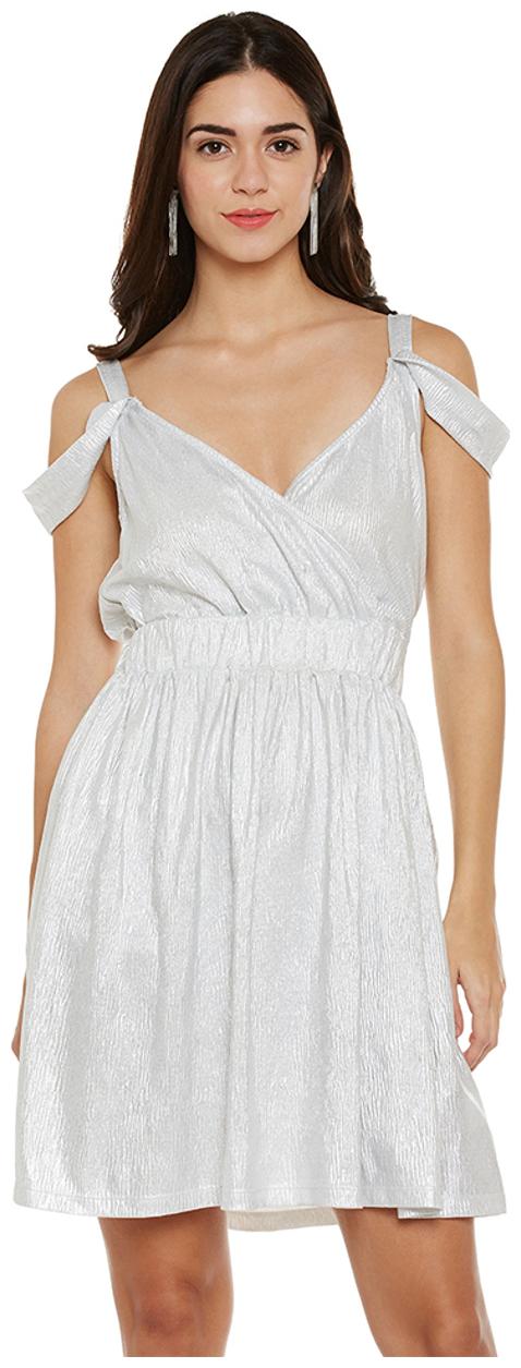 

Oxolloxo Silver Solid Bodycon dress