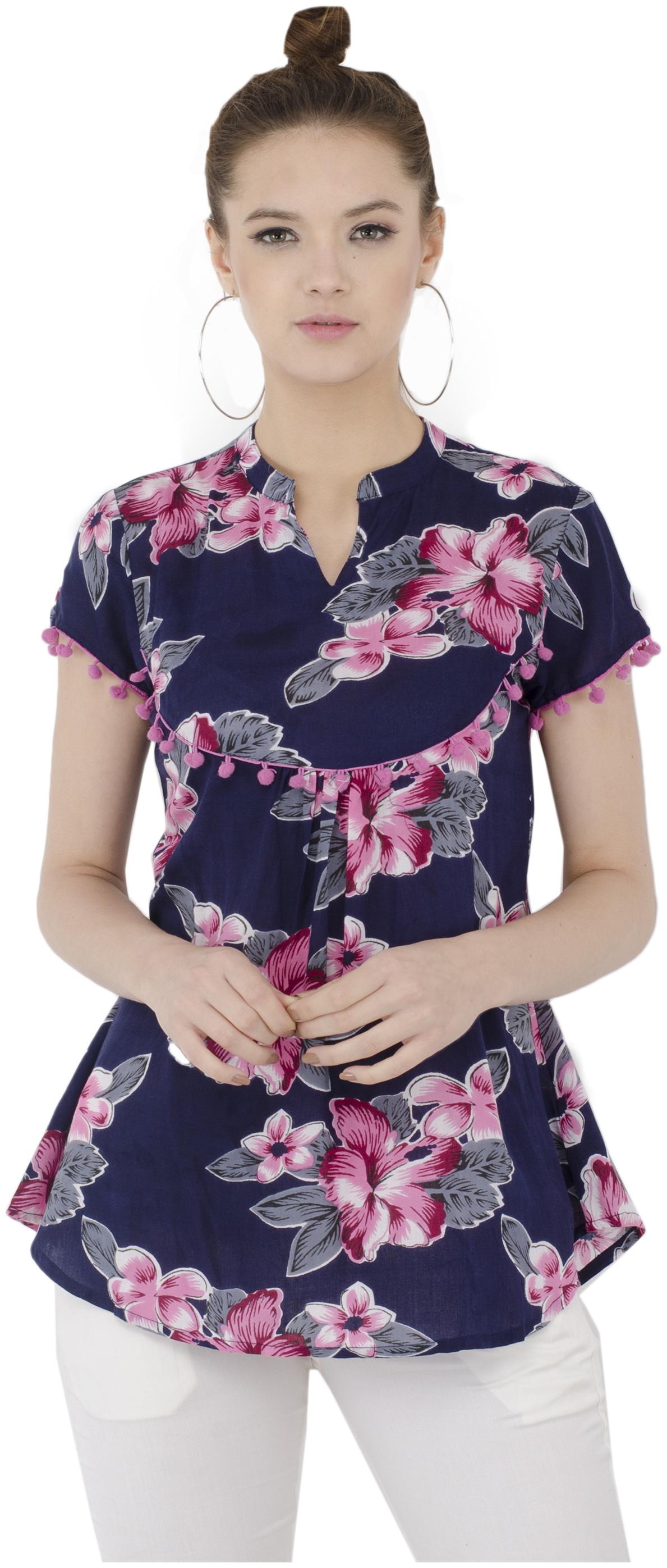 

Simra Women Floral Regular top - Blue