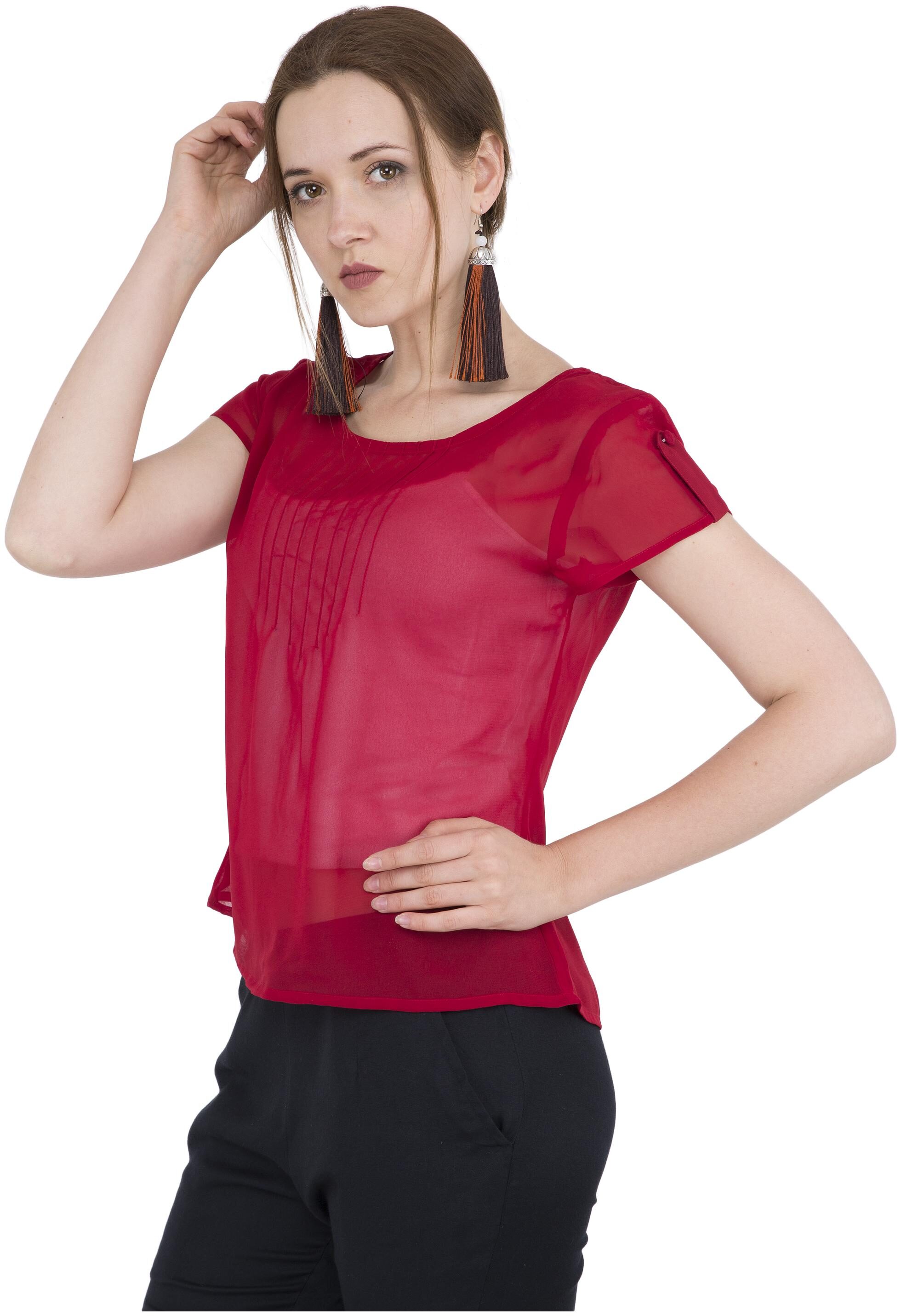 

Simra Women Solid Regular top - Red