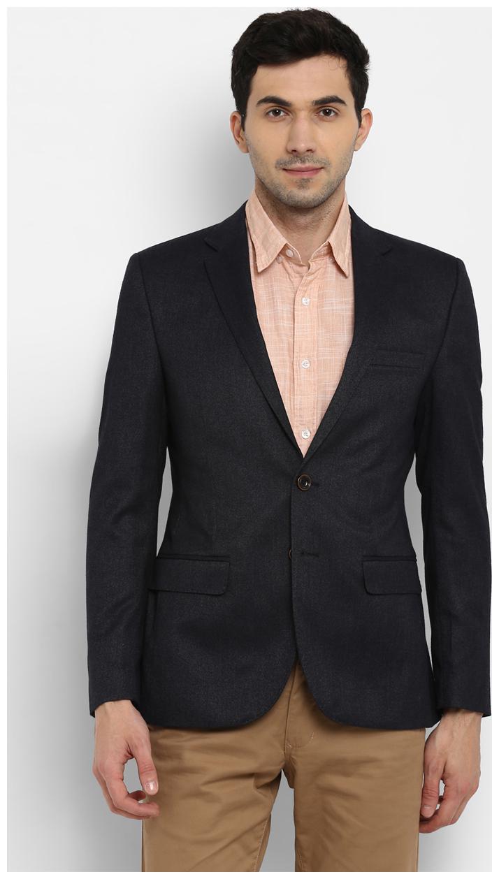 

Parx Men Grey Solid Regular fit Single Breasted Blazer