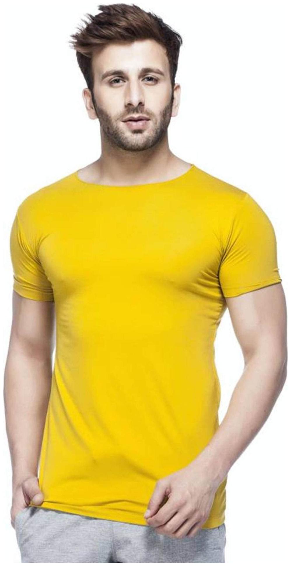 

Sizzlacious Men Yellow Regular fit Cotton Round neck T-Shirt - Pack Of 1