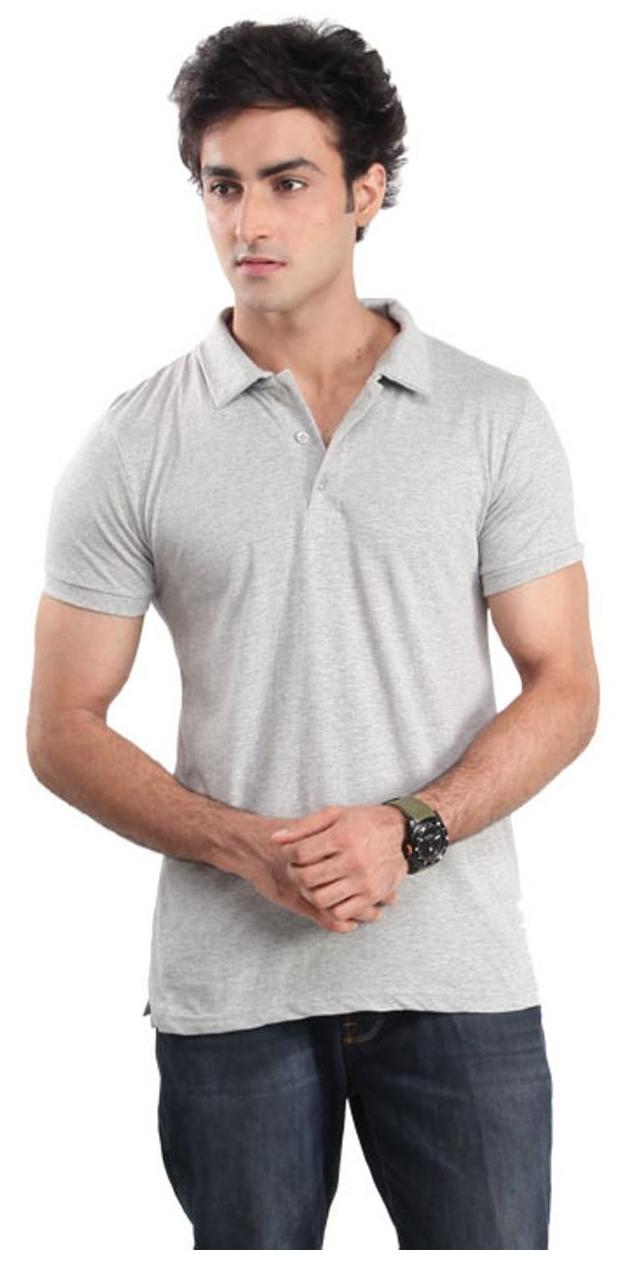 

Sizzlacious Men Grey Slim fit Cotton Polo collar T-Shirt - Pack Of 1