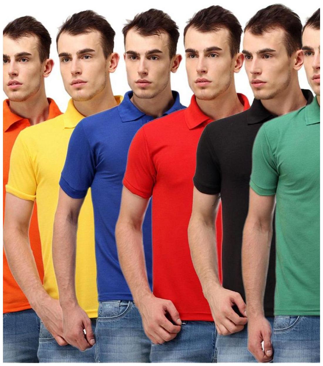 

Sizzlacious Men Brown Slim fit Cotton Polo collar T-Shirt - Pack Of 6