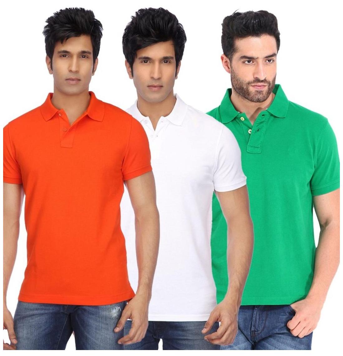 

Sizzlacious Men Multi Slim fit Cotton Polo collar T-Shirt - Pack Of 3