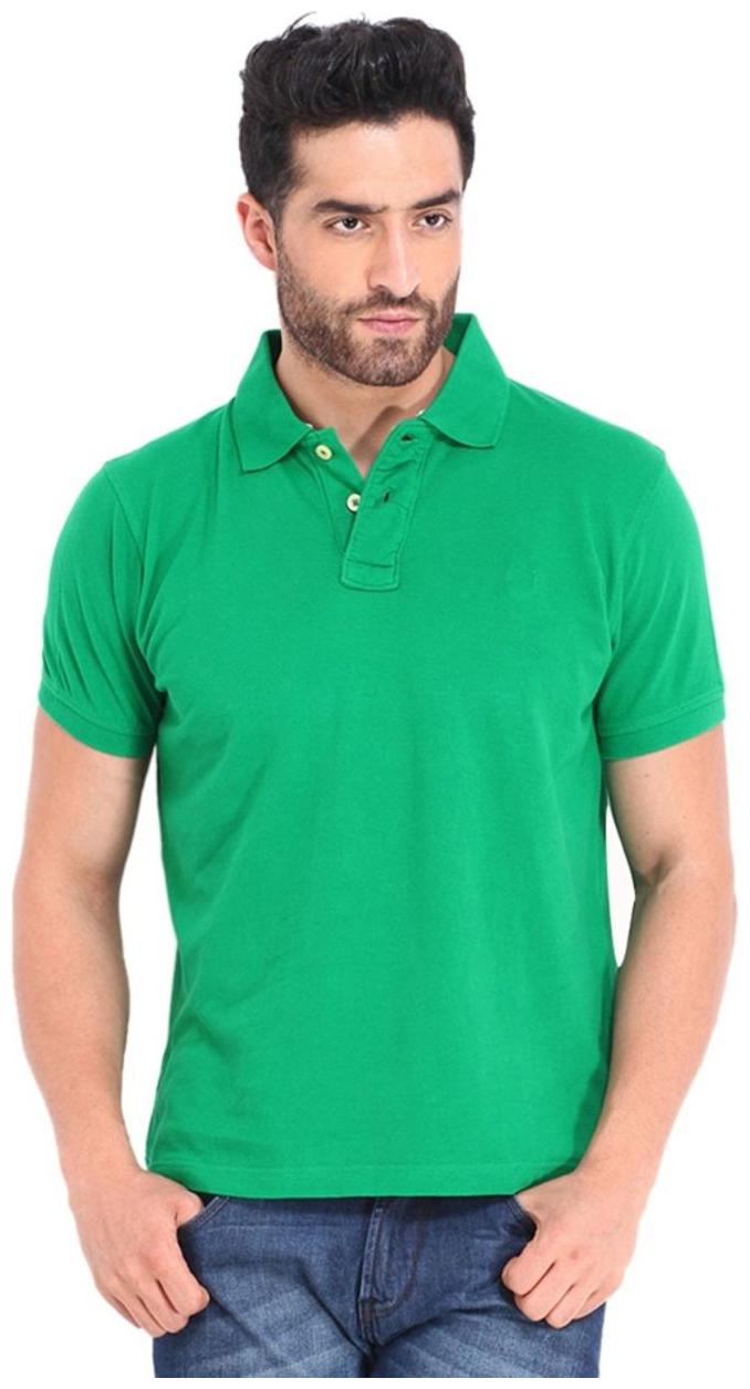 

Sizzlacious Men Green Slim fit Cotton Polo collar T-Shirt - Pack Of 1