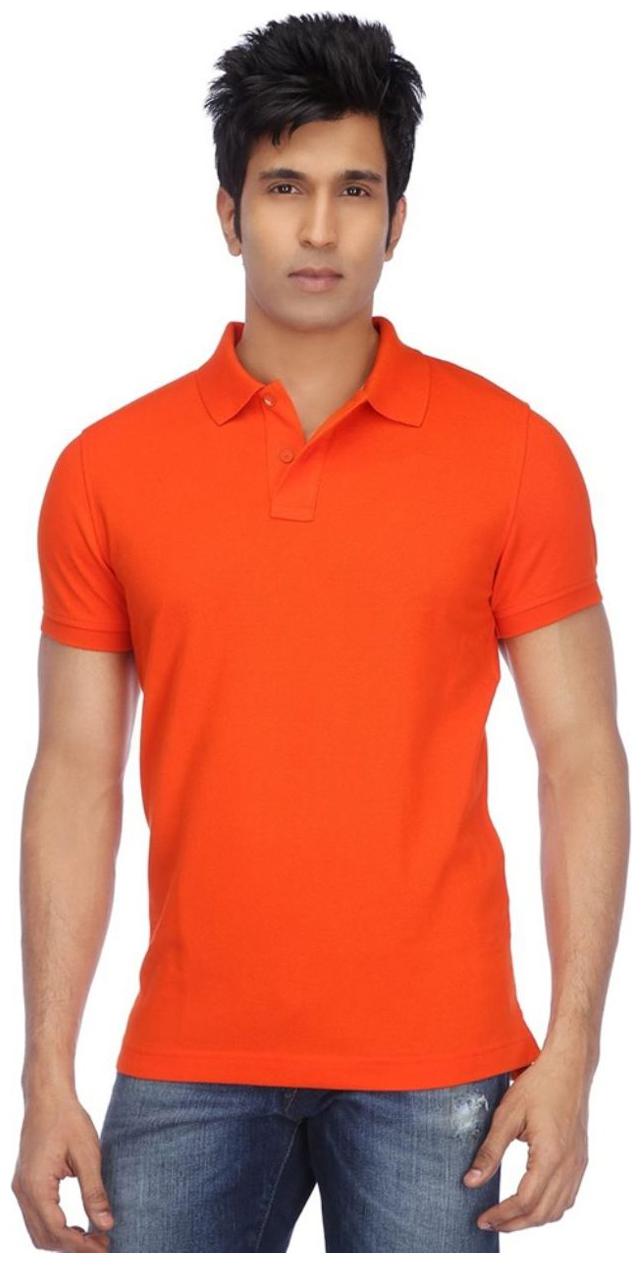 

Sizzlacious Men Orange Slim fit Cotton Polo collar T-Shirt - Pack Of 1