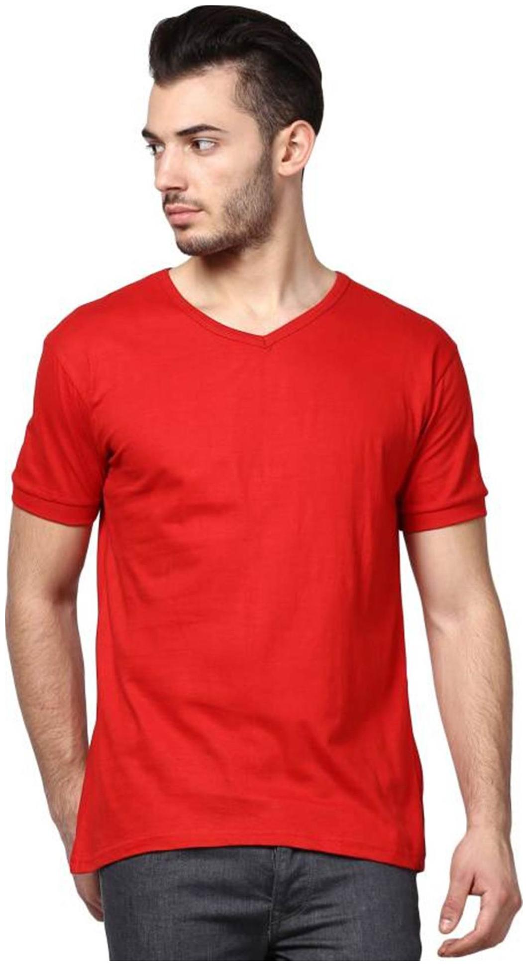 

Sizzlacious Men Red Regular fit Cotton V neck T-Shirt - Pack Of 1