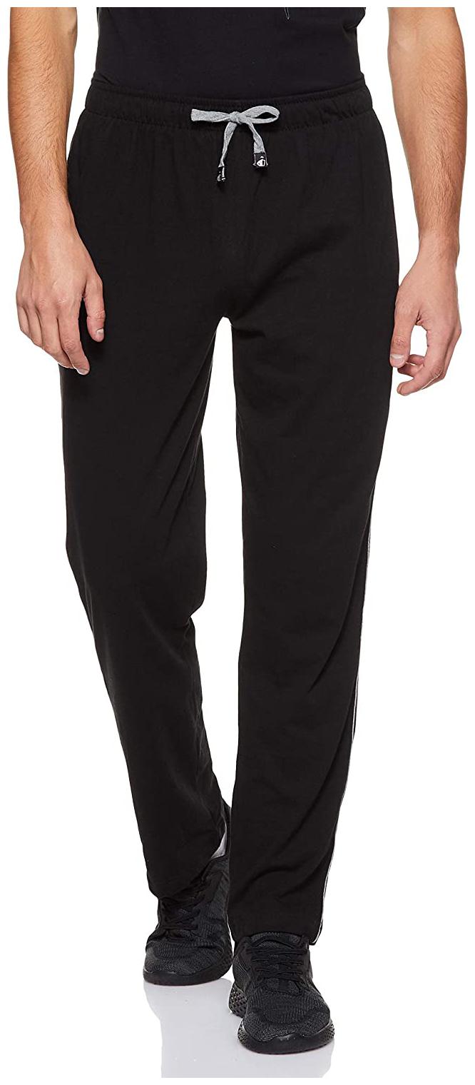 

SJ Men Black Solid Regular fit Track pants