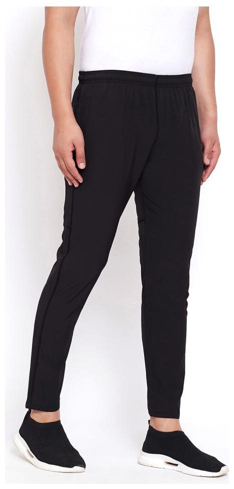 

SJ Men Black Solid Regular fit Track pants