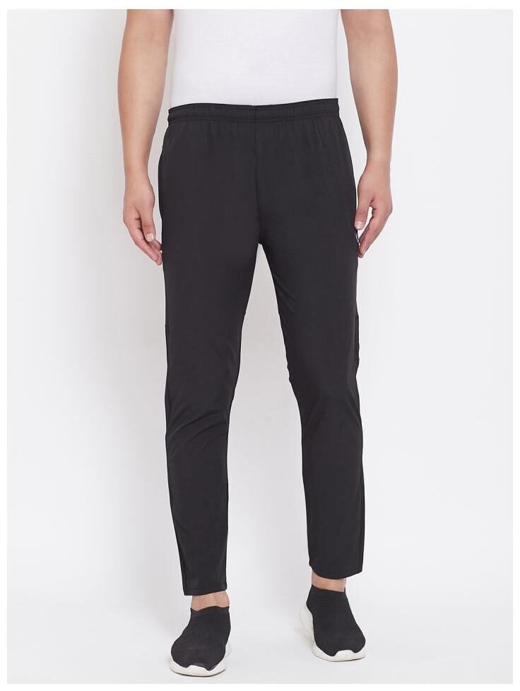 

SJ Men Black Solid Regular fit Track pants