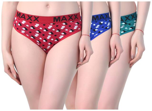 Sk Dreams Pack Of 3 Printed Low waist Hipster Panty - Multi