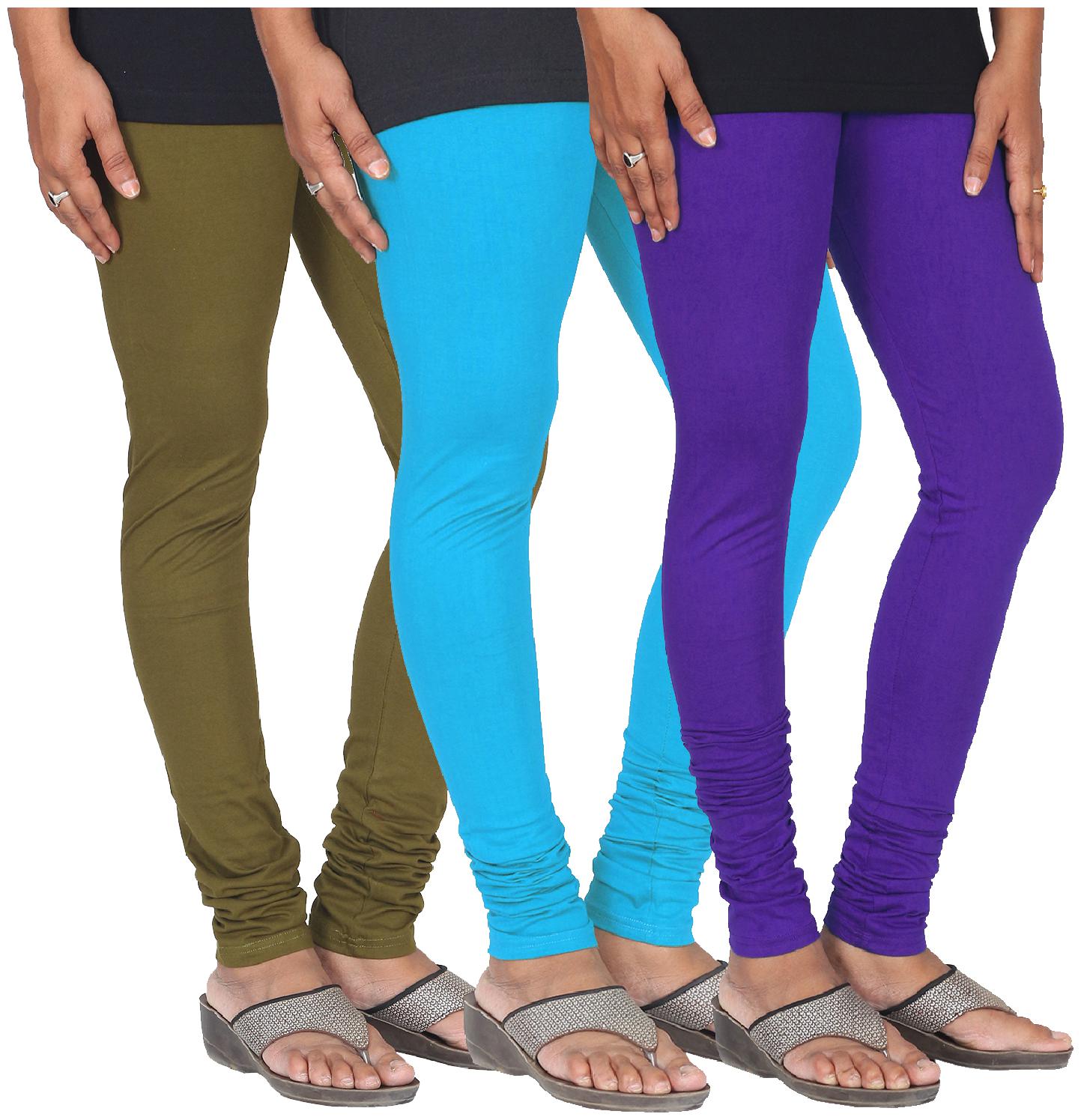 

Skandas Trendz Cotton Lycra Leggings - Pack of 3