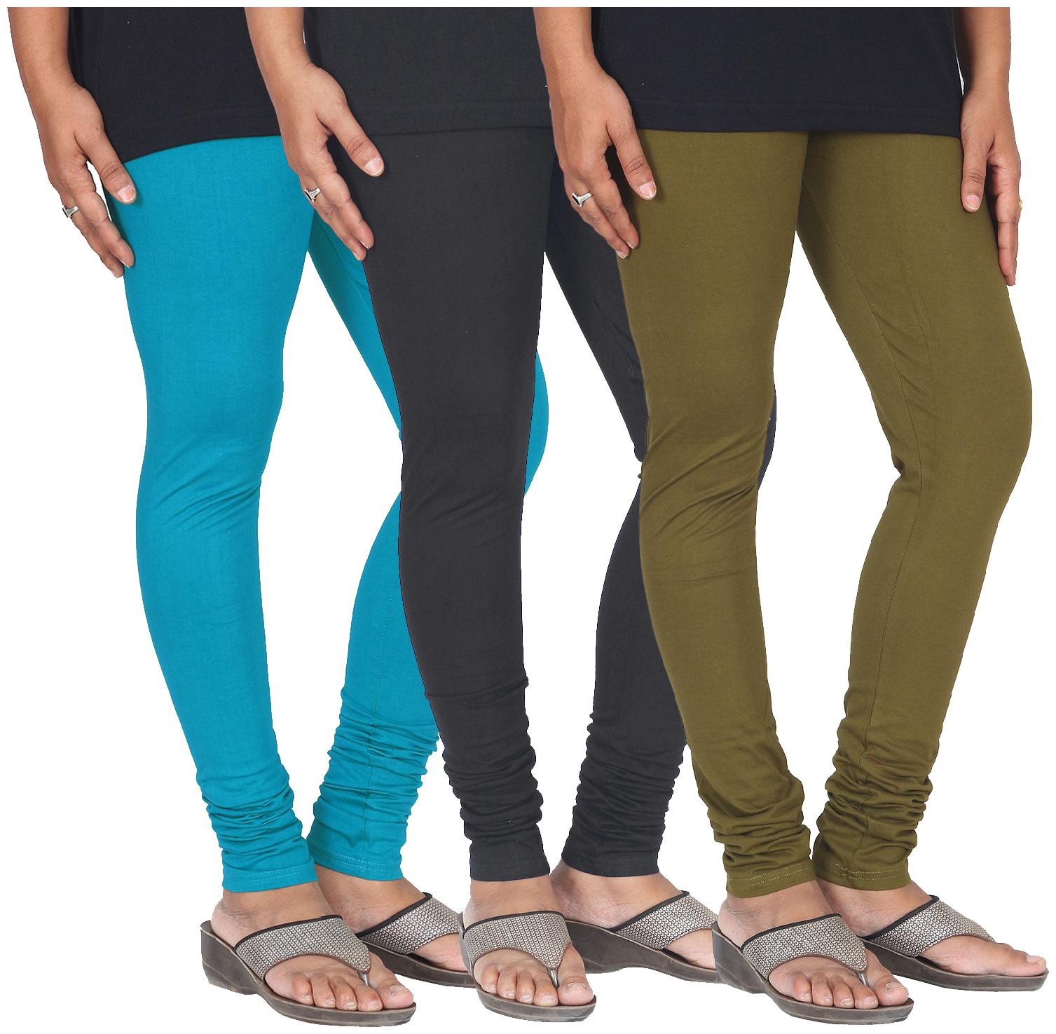 

Skandas Trendz Cotton Lycra Leggings - Pack of 3
