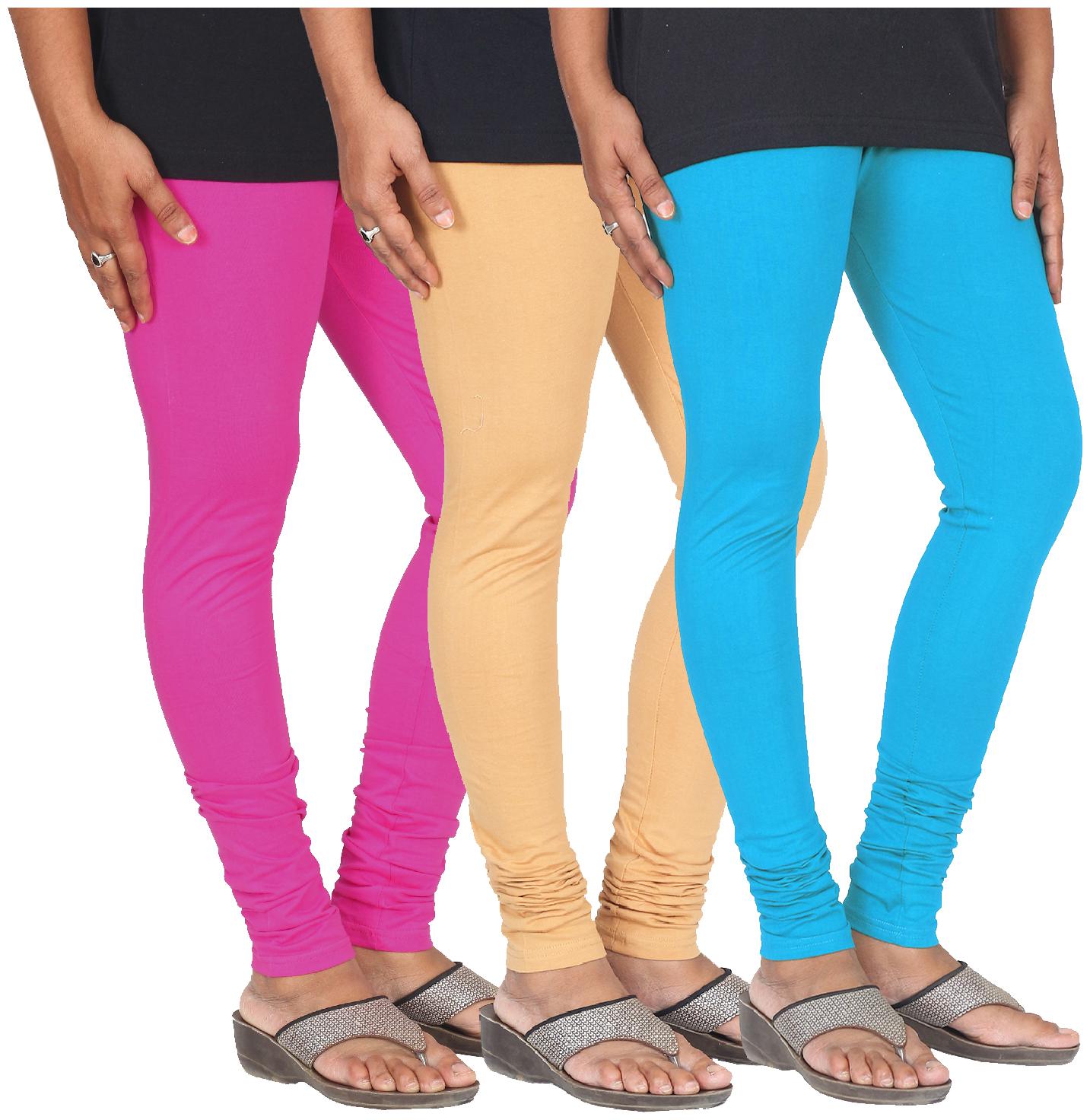 

Skandas Trendz Cotton Lycra Leggings - Pack of 3