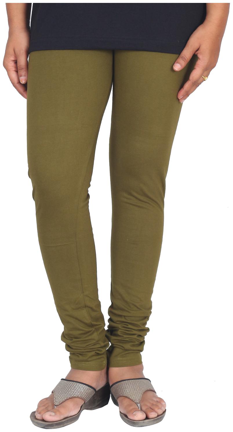 

Skandas Trendz Cotton Lycra Leggings - Mehendi Green