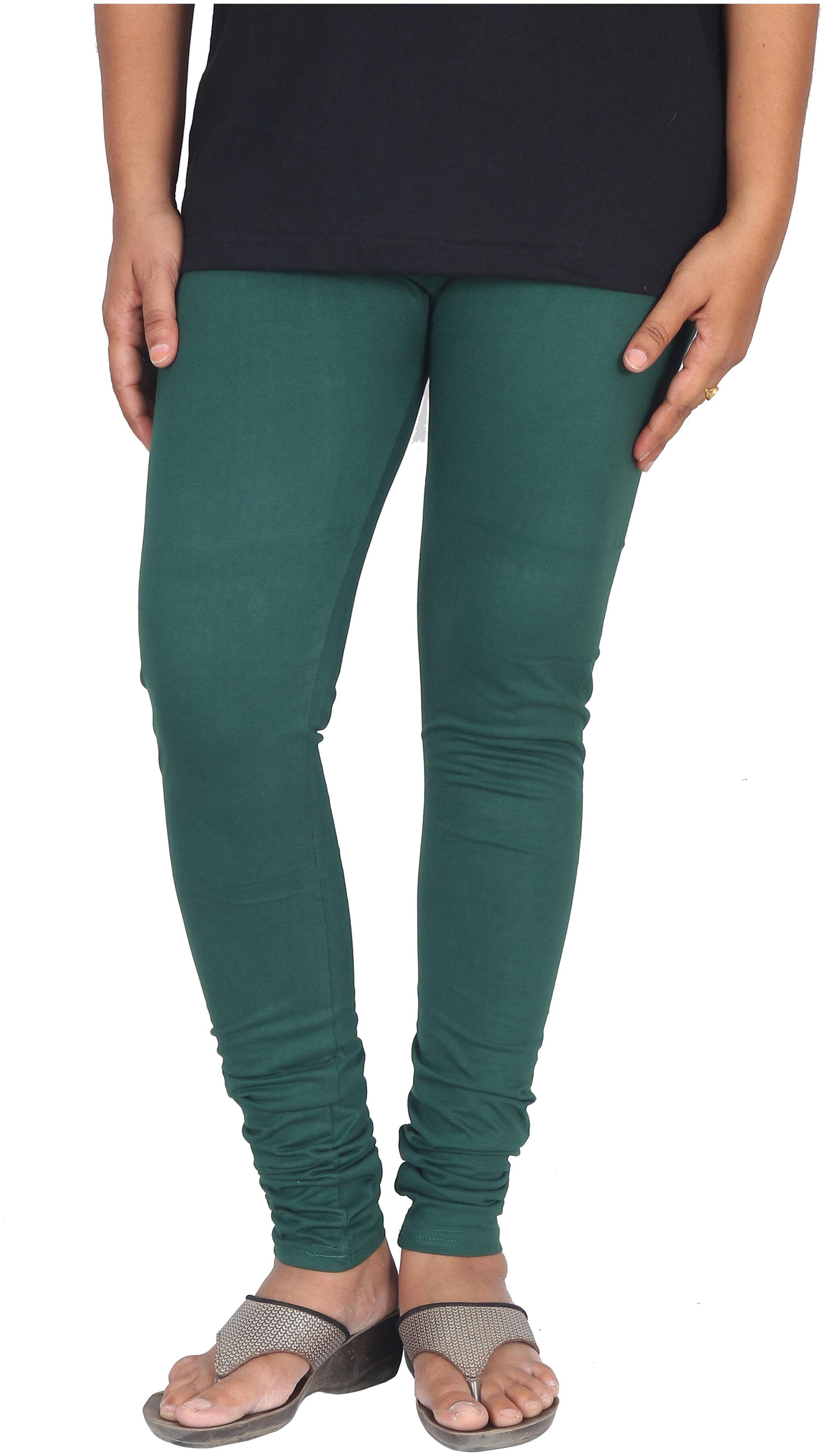 

Skandas Trendz Cotton Lycra Leggings - Forest Green