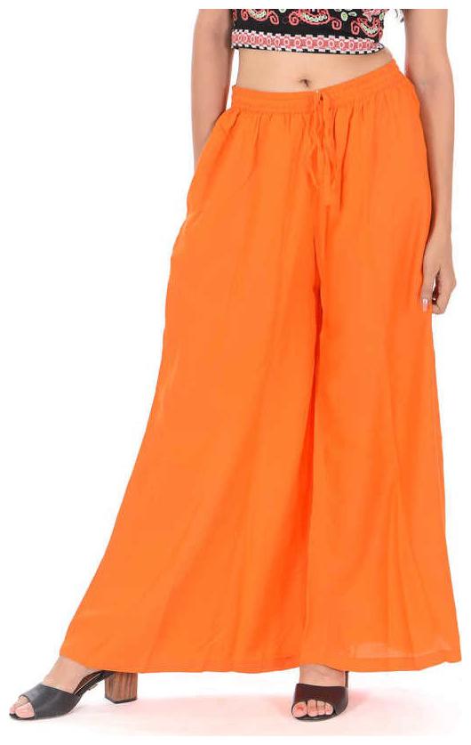 

Skandas Trendz Orange Solid Flared Palazzo