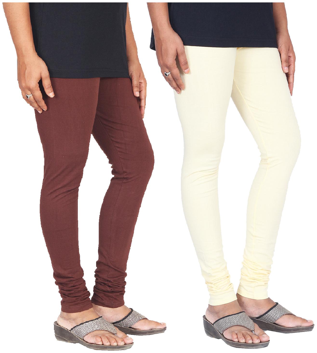 

Skandas Trendz Cotton Lycra Leggings - Pack of 2
