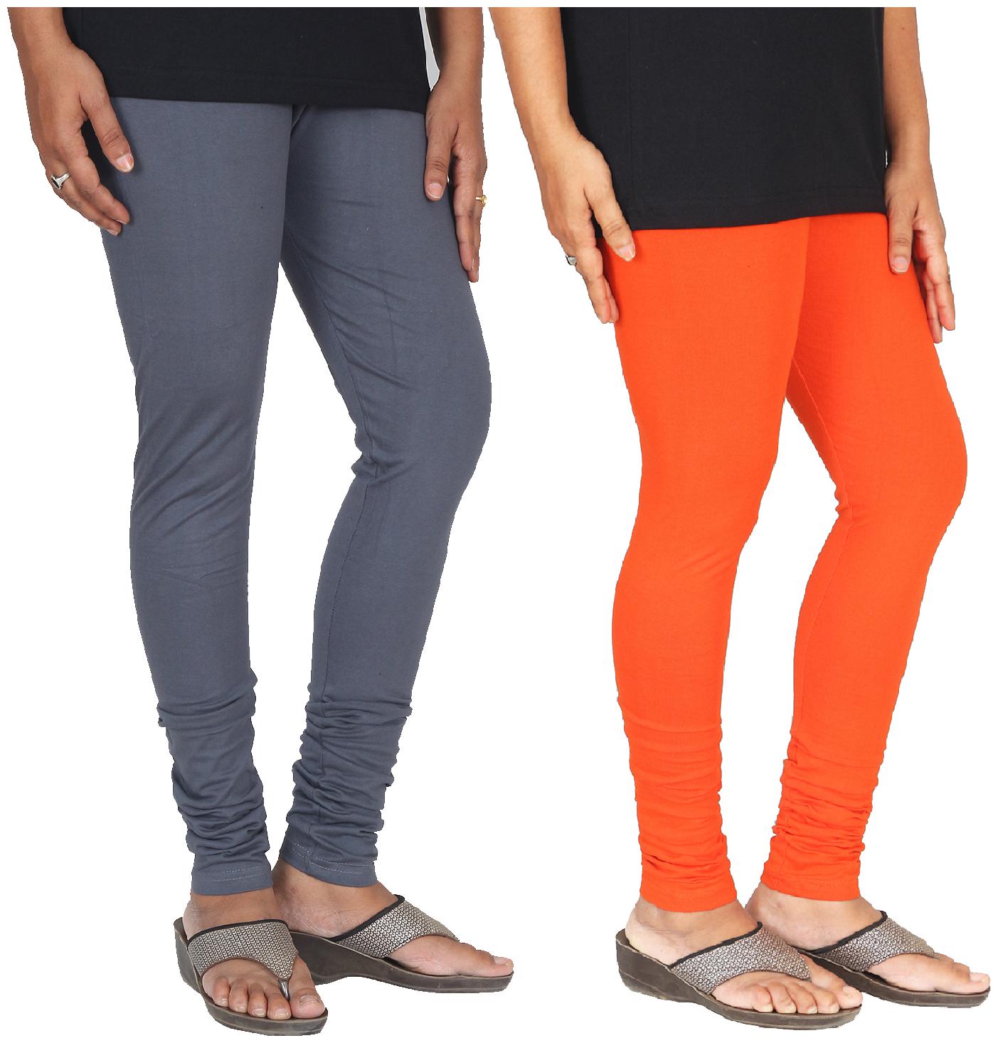 

Skandas Trendz Cotton Lycra Leggings - Pack of 2