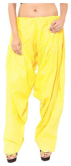 

Skandas Trendz Cotton Patiala - Yellow
